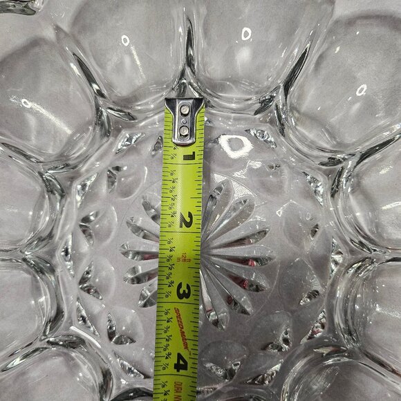 Vintage Clear Anchor Hocking Egg Platter Deviled Egg Plate Excellent Condition - Picture 7 of 8